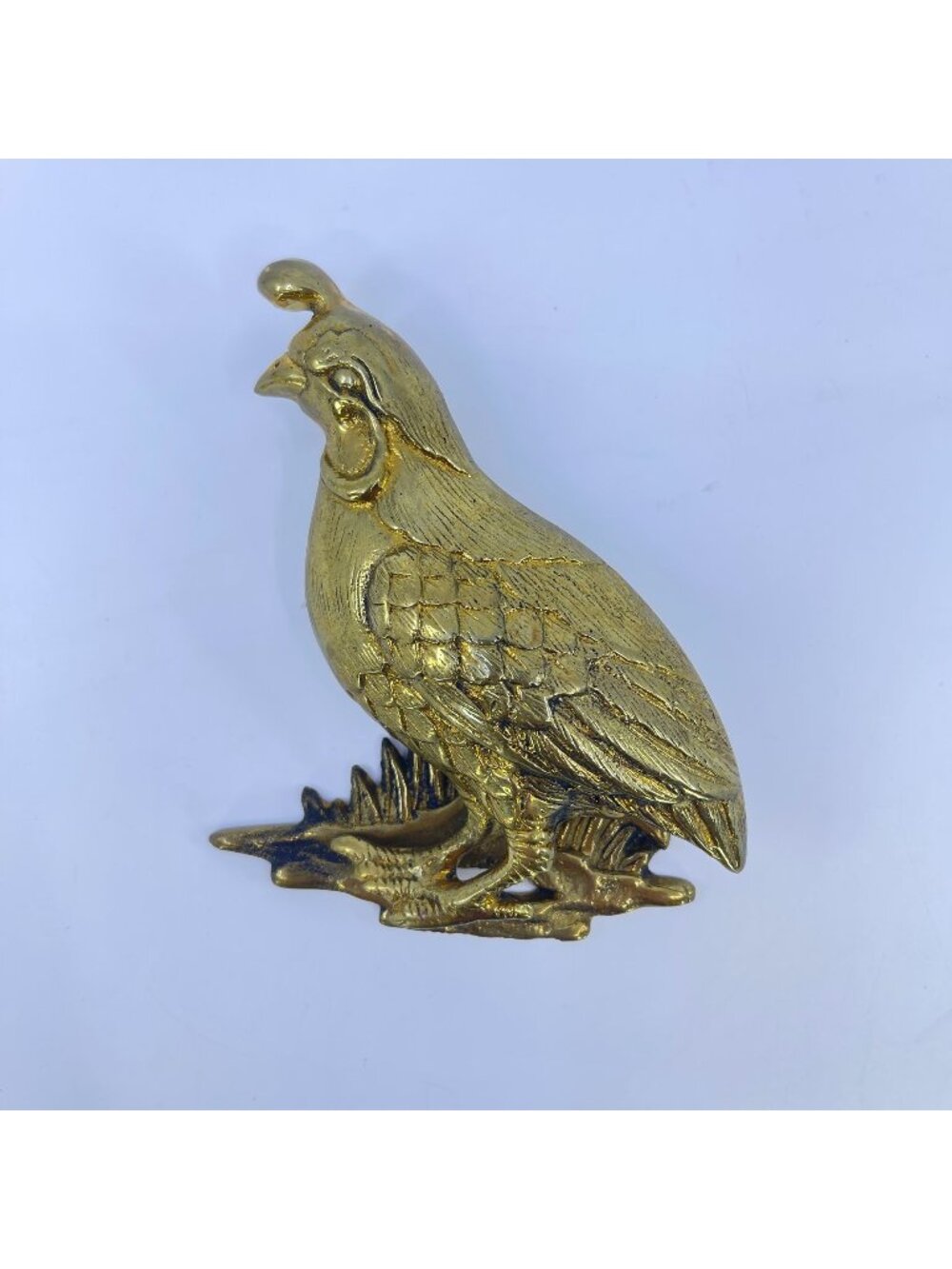 vintage solid brass quail bird door knocker rustic decorative hardware